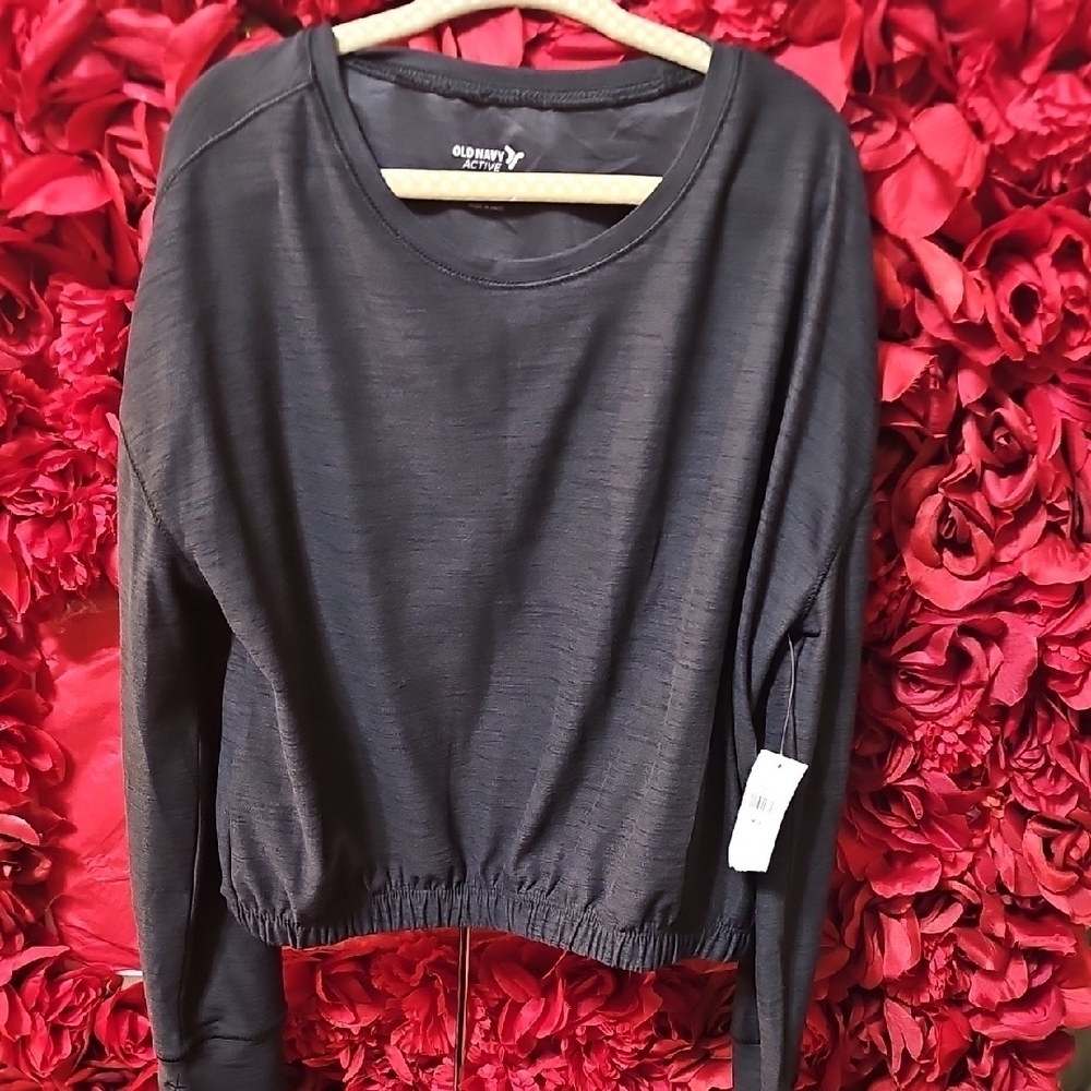 Old Navy NWT Girls Black Active Top Size 8